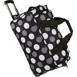 Rockland Unisex Adult Rolling Duffel Bag, New Black Dot, 22-Inch US
