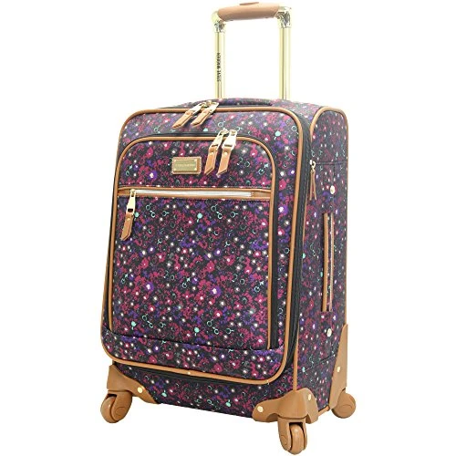 Steve Madden Designer Luggage Collection - Lightweight Softside Expandable Suitcase For Men & Women - Durable 20 Inch Carry On Bag With 4-Rolling Spinner Wheels (Dark Purple) 1 Steve Madden Designer Luggage Collection - Lightweight Softside Expandable Suitcase For Men & Women - Durable 20 Inch Carry On Bag With 4-Rolling Spinner Wheels (Dark Purple)