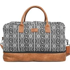 Oflamn Weekender Bag For Women Carry-On Luggage Bohemian style Duffle Bag Overnight Bags 3-4 Day' Travel Bags With Separated Shoes Compartment